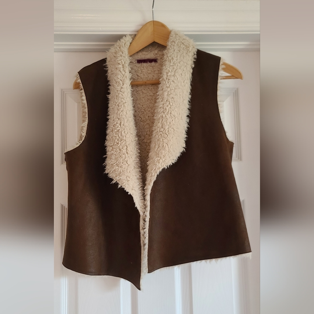 Faux sherpa vest